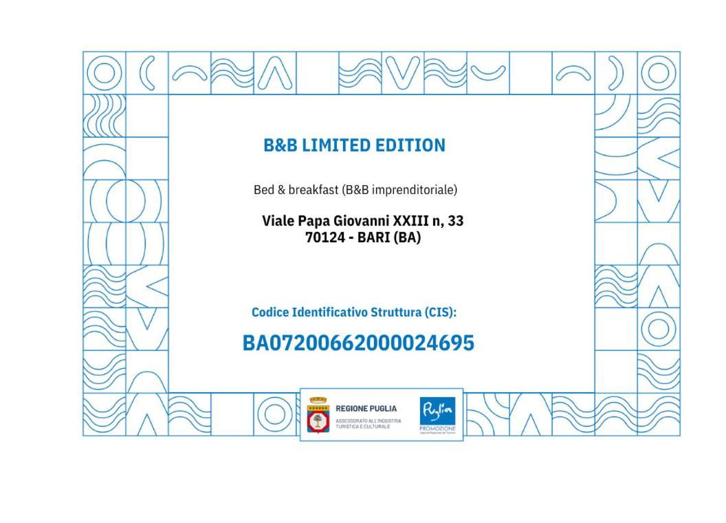 B&B Limited Edition Bari Exterior foto